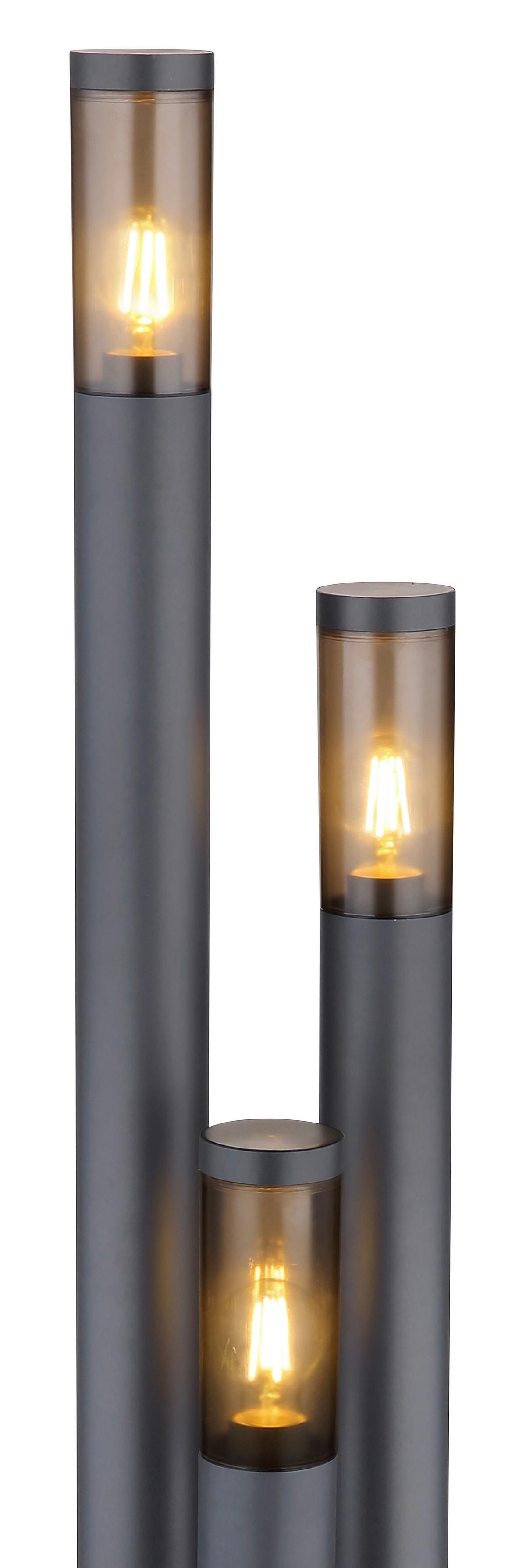 Außenleuchte 23 W Kunststoff/edelstahl - Anthrazit/Grau, Design, Kunststoff/Metall (28/170cm) - Globo