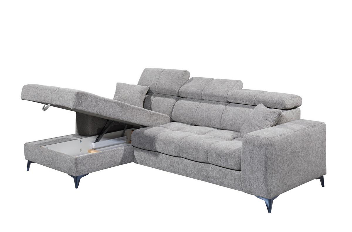 Ecksofa Sydney Taupe S: 172/268 Cm - Taupe/Schwarz, KONVENTIONELL, Textil (172/268cm) - MID.YOU