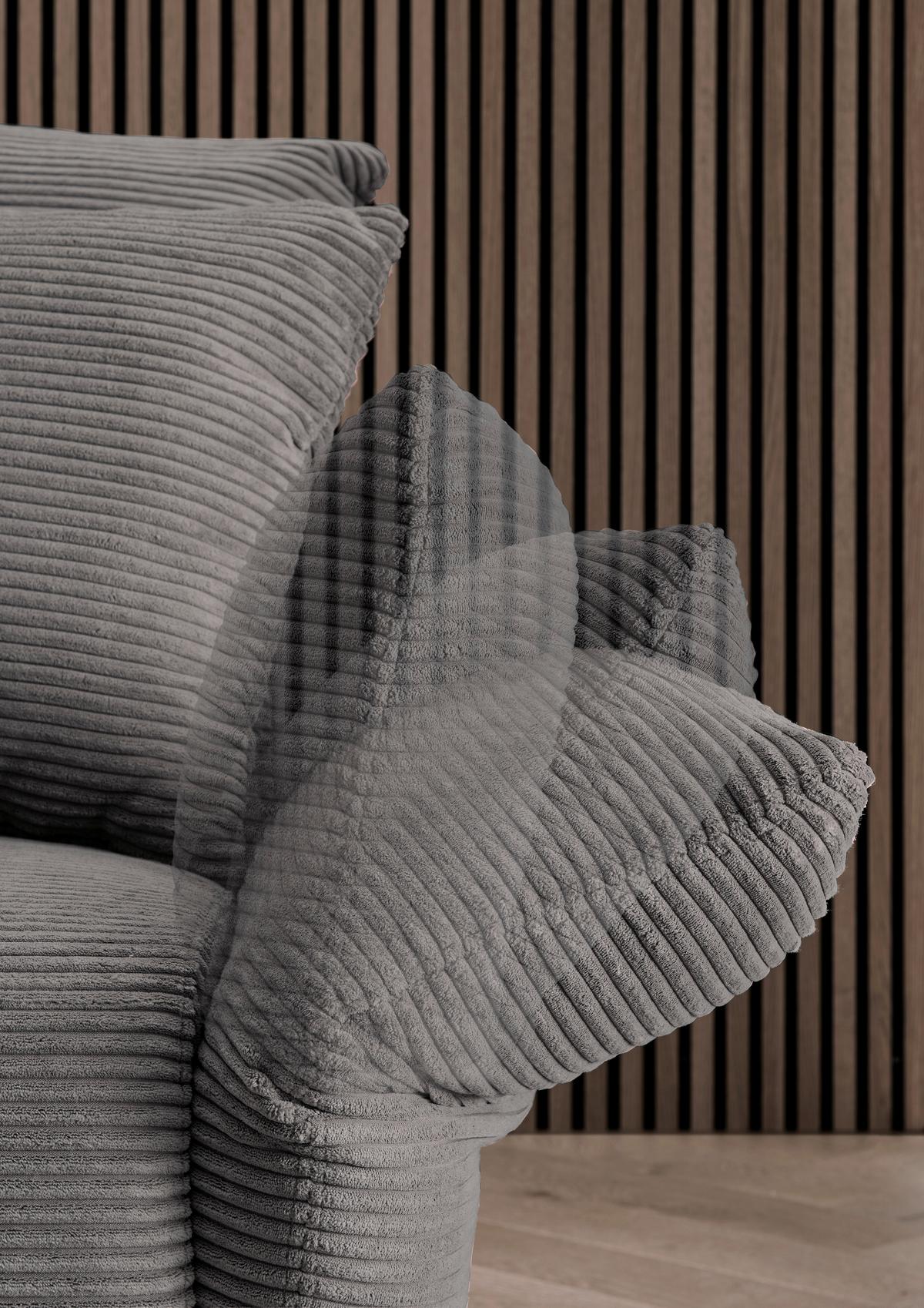 Ecksofa Vanilla Grau S: 178/286-302 Cm - Schwarz/Grau, Design, Textil (178/264-302cm) - Livetastic