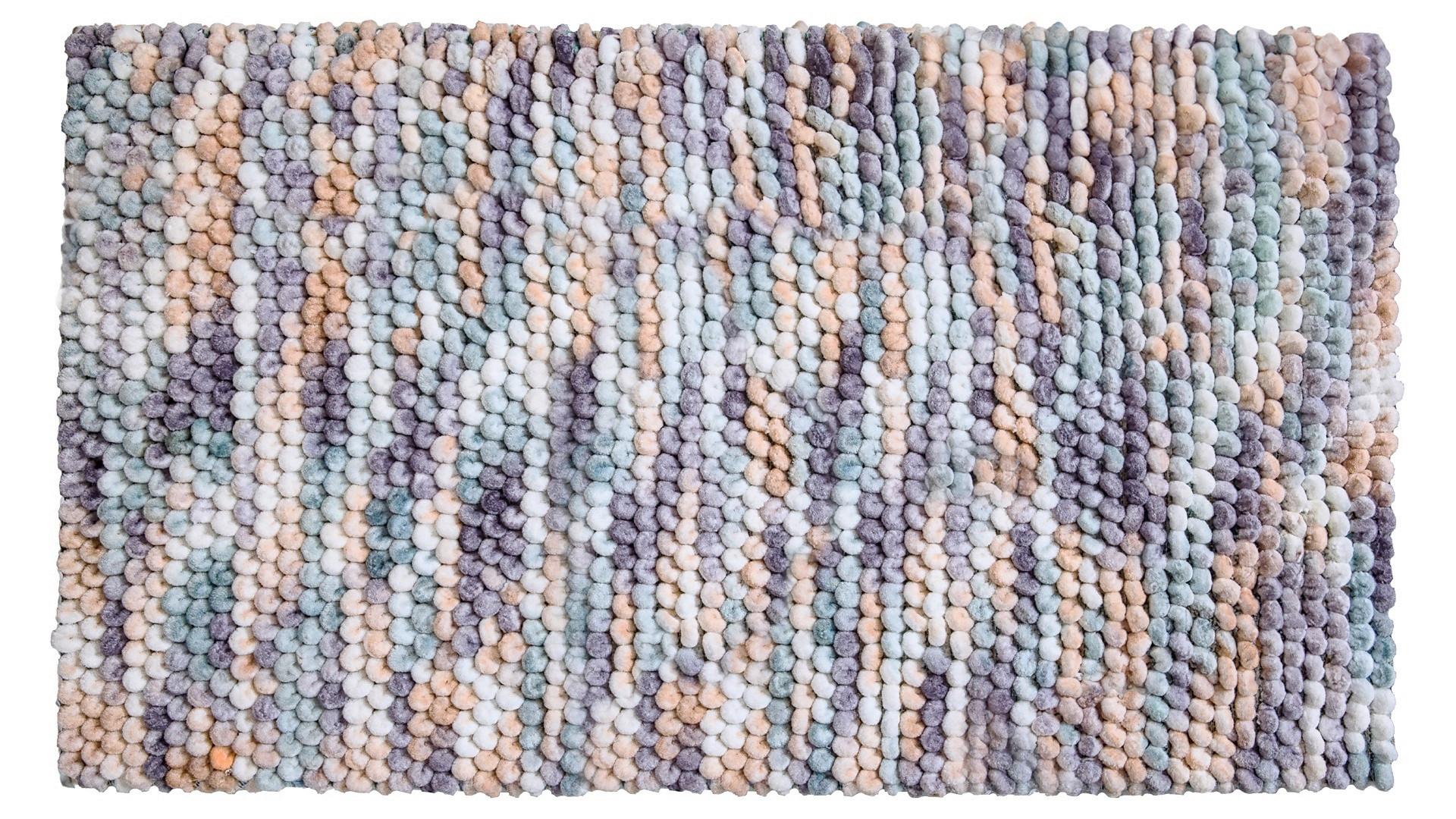 Badematte Punto - Multicolor, KONVENTIONELL, Textil (60/100cm) - Grund