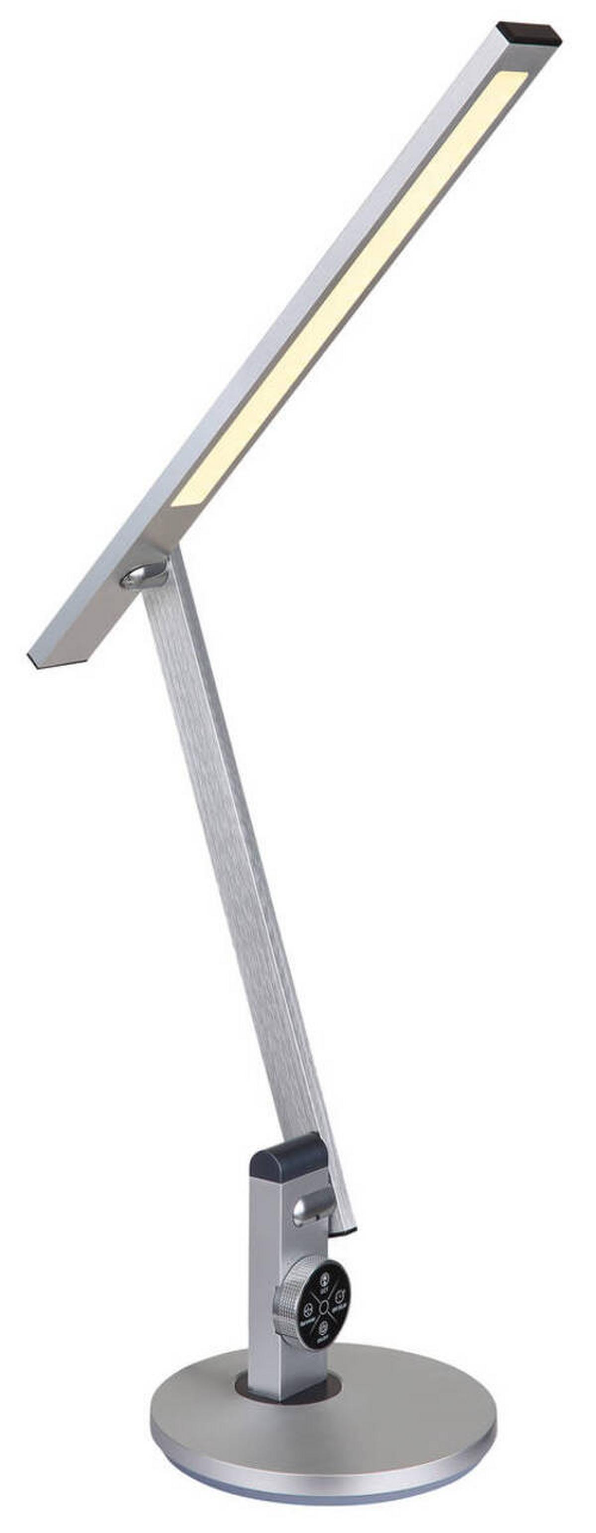 LED-Schreibtischleuchte 58442 - Silberfarben/Opal, Design, Kunststoff/Metall (63,5/19/49,9cm) - Globo