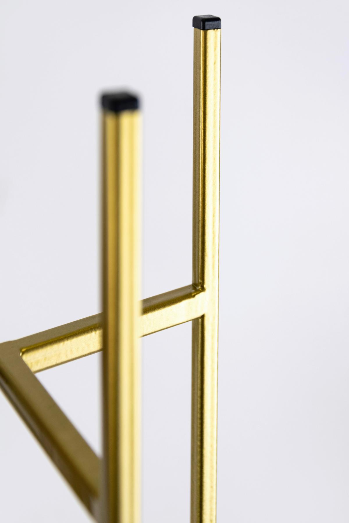 Blumenständer Aluminium Gold- Farben BxHxT: 28x75x28 cm - Goldfarben, Basics, Metall (28/75/28cm)