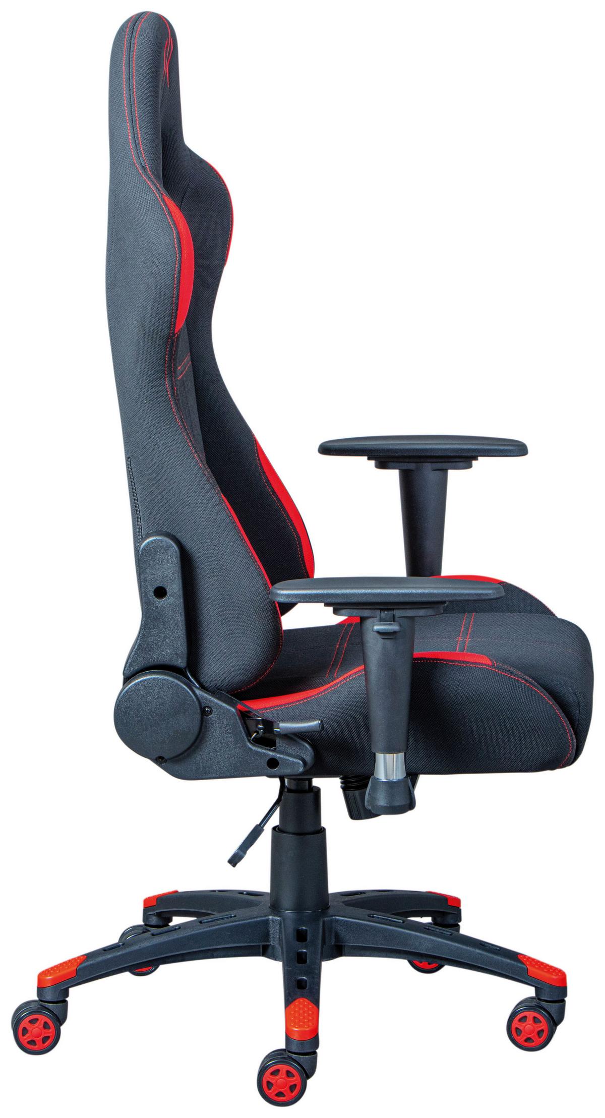 Hráčská židle GAMING RED - černá/červená, Moderní, textil/plast (69/125/50cm) - MID.YOU