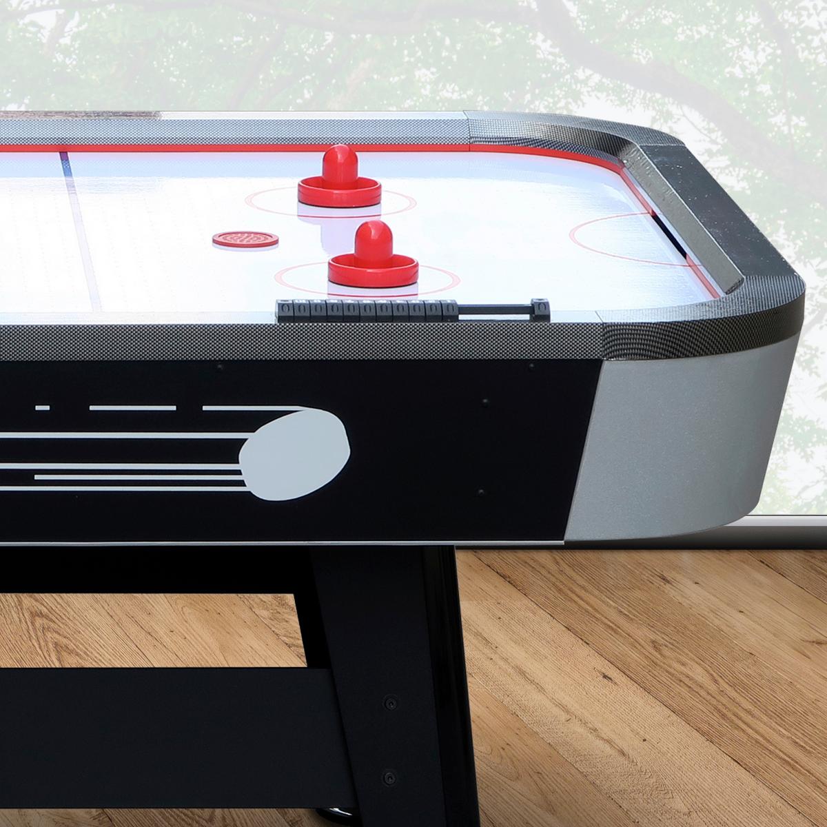 Tisch-Eishockey Super Scoop L: 213 cm Schwarz mit Puck - Schwarz, Basics, Holz (122/81/213cm) - Ambia Garden
