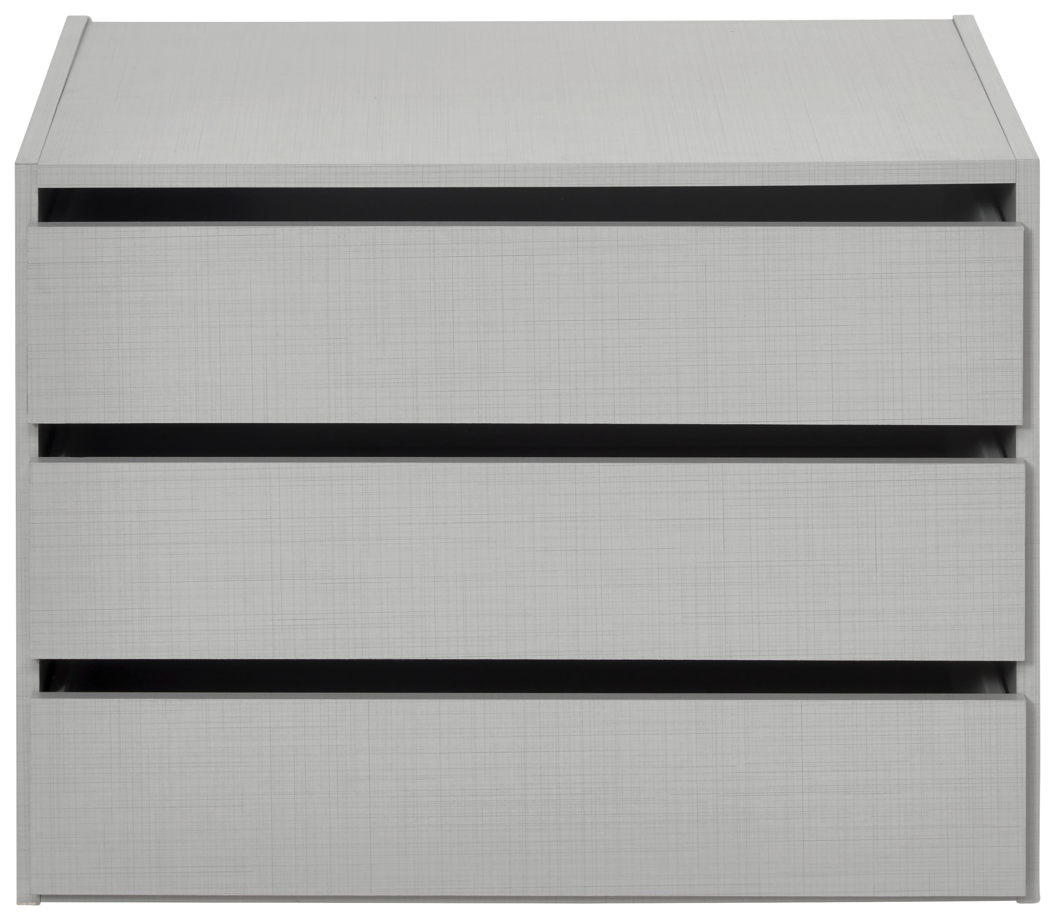 Zásuvkový diel sivá - sivá, Konventionell, kompozitné drevo (100/64/50cm) - Premium Living