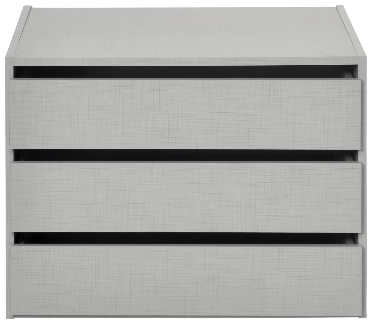 Vnitřní zásuvky šedá - šedá, Konvenční, kompozitní dřevo (100/64/50cm) - Premium Living