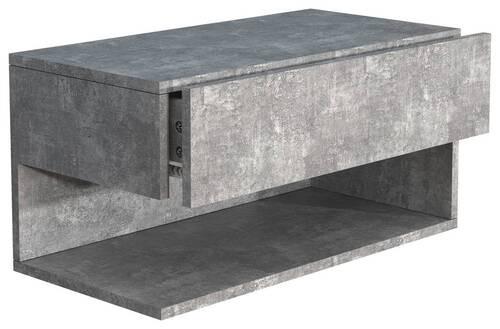Nachtkästchen USAl XL B: 60 cm Grau - Grau, MODERN, Holzwerkstoff (60/30/32cm) - MID.YOU