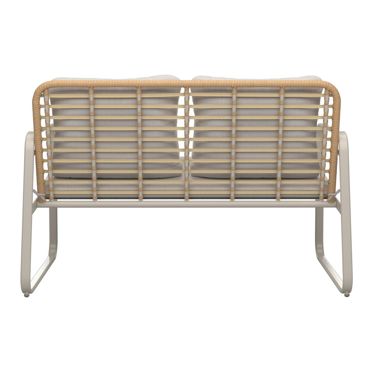 Loungegarnitur Tartu - Beige/Hellgrau, MODERN, Glas/Kunststoff (117/77,5/71,5cm) - Beldano