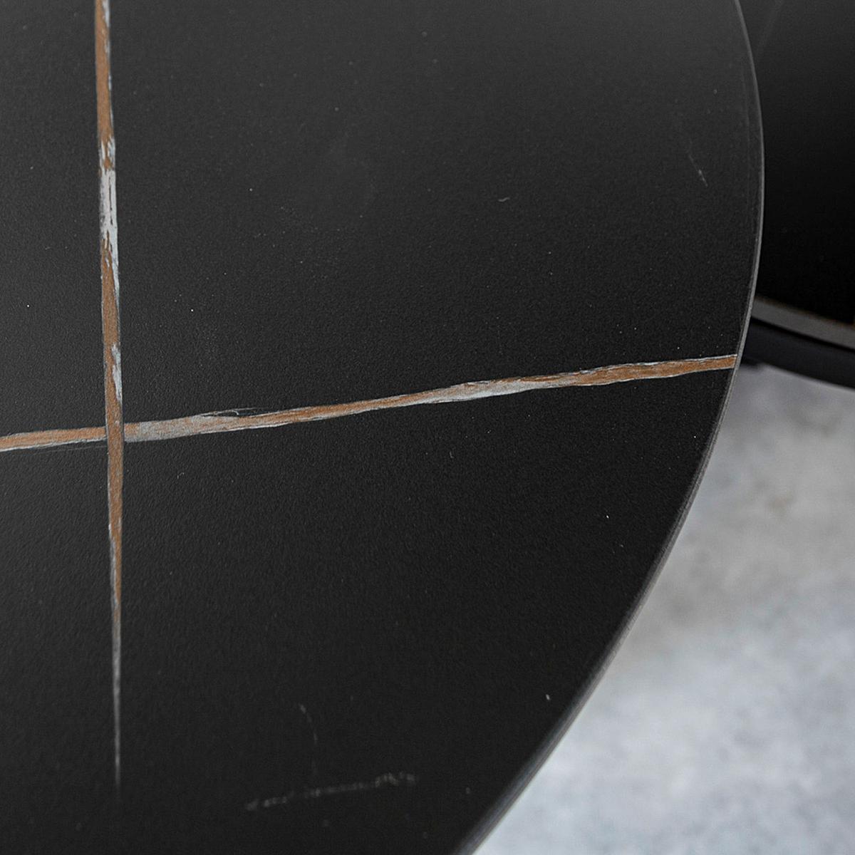 Couchtisch Ivan - Schwarz, KONVENTIONELL, Stein/Metall (68,5/68,5/43cm) - MID.YOU