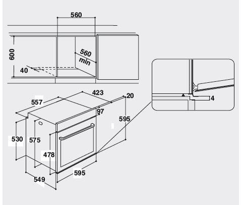 Einbau-Backofen Pbwk3 Oh8v In B: 59,5 cm Silber, Click&clean - Silberfarben, Basics, Glas/Metall (59,5/59,5/54,9cm) - Privileg