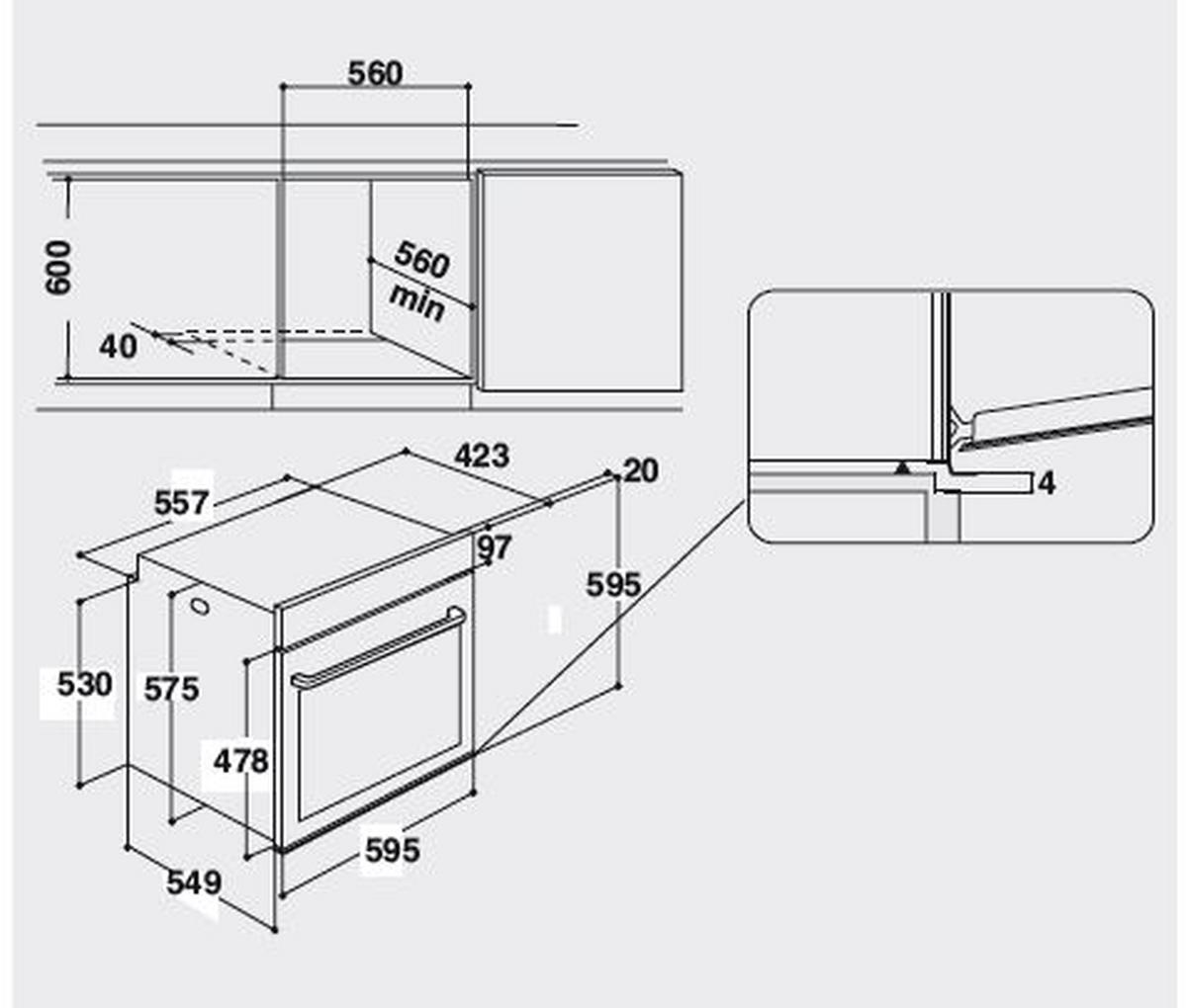 Einbau-backofen Pbwk3 Oh8v In B: 59,5 Cm Silber, Click&clean - Silberfarben, Basics, Glas/Metall (59,5/59,5/54,9cm) - Privileg