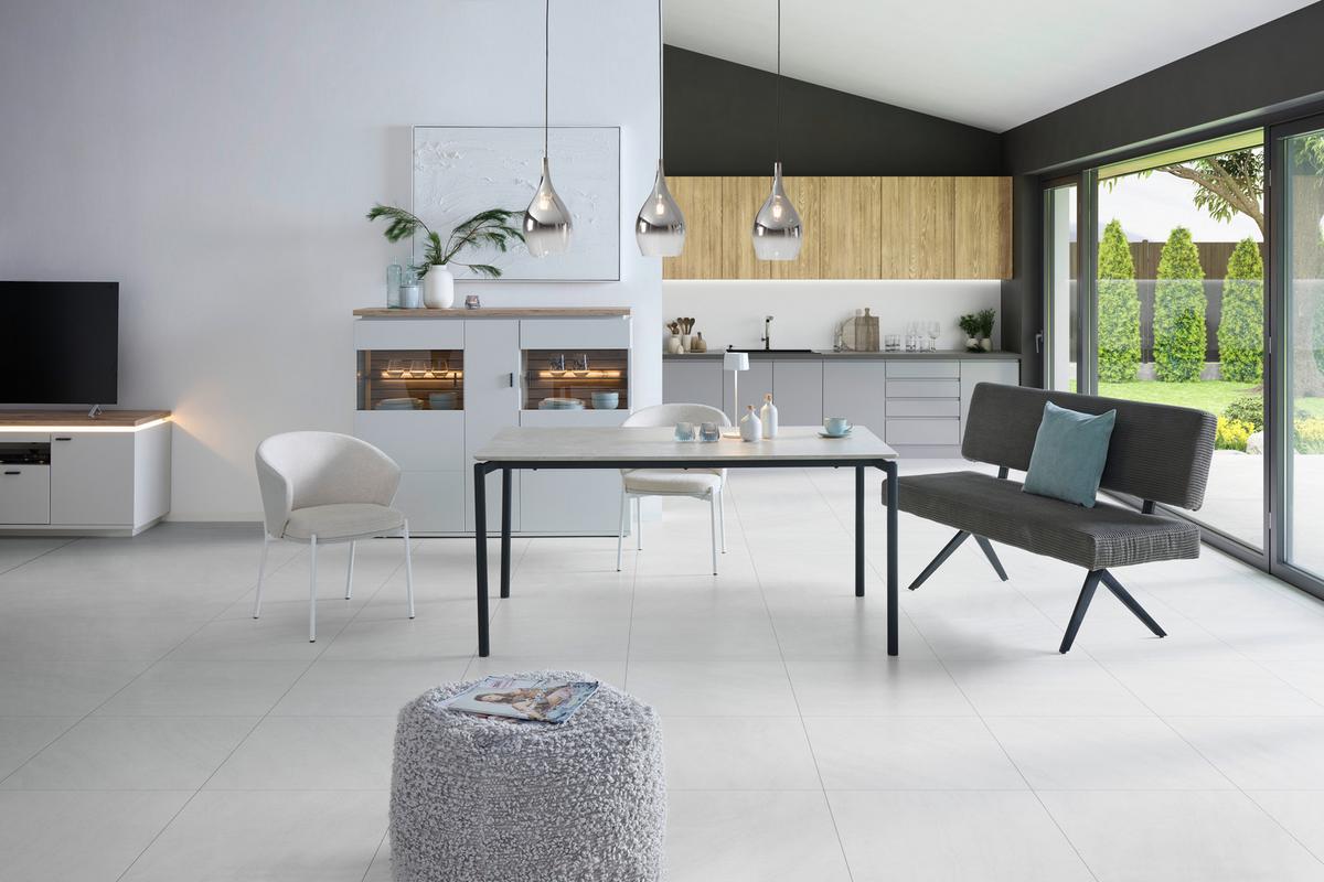 Sitzbank Chios Mit Lehne Cord Dunkelgrau, B: 140 Cm - Dunkelgrau/Schwarz, KONVENTIONELL, Textil/Metall (140/90/62cm) - MID.YOU