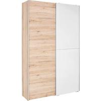 Víceúčelová skříň Heimo, bílá/dub - bílá/barvy dubu, Konvenční, plast (125/195/38cm)