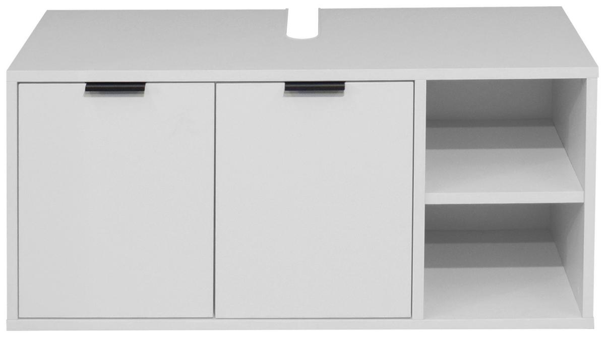 Waschbeckenunterschrank Bonnie Grau, B: 100 cm - Grau, MODERN, Holzwerkstoff (100/45/45cm) - Livetastic