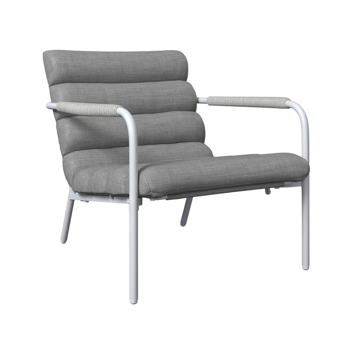 Loungegarnitur Visby - Hellgrau/Weiß, MODERN, Textil/Metall (138/73/82.5cm) - Beldano