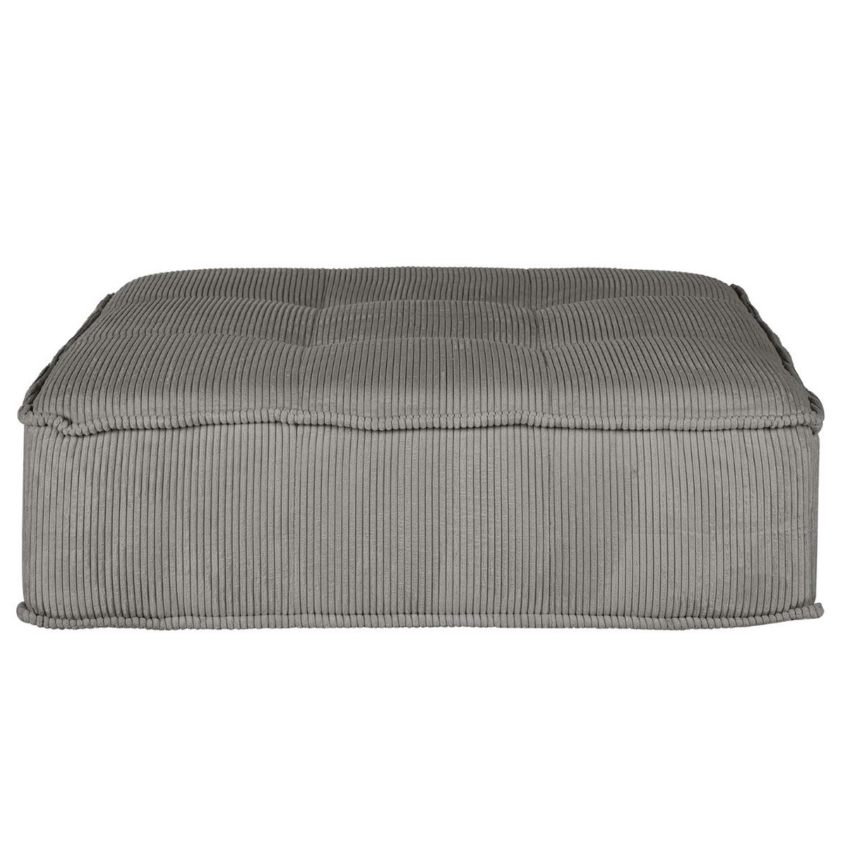 Sitzkissen Cordy, Anthrazit B: 128 Cm - Weiß, MODERN, Textil (128/40/128cm) - Trendmanufaktur