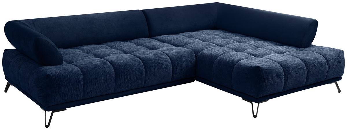LARGO, pravá, tmavě modrá, potřeba šířky dveří 90 cm - černá/tmavě modrá, Moderní, kov/textil (262/184cm)