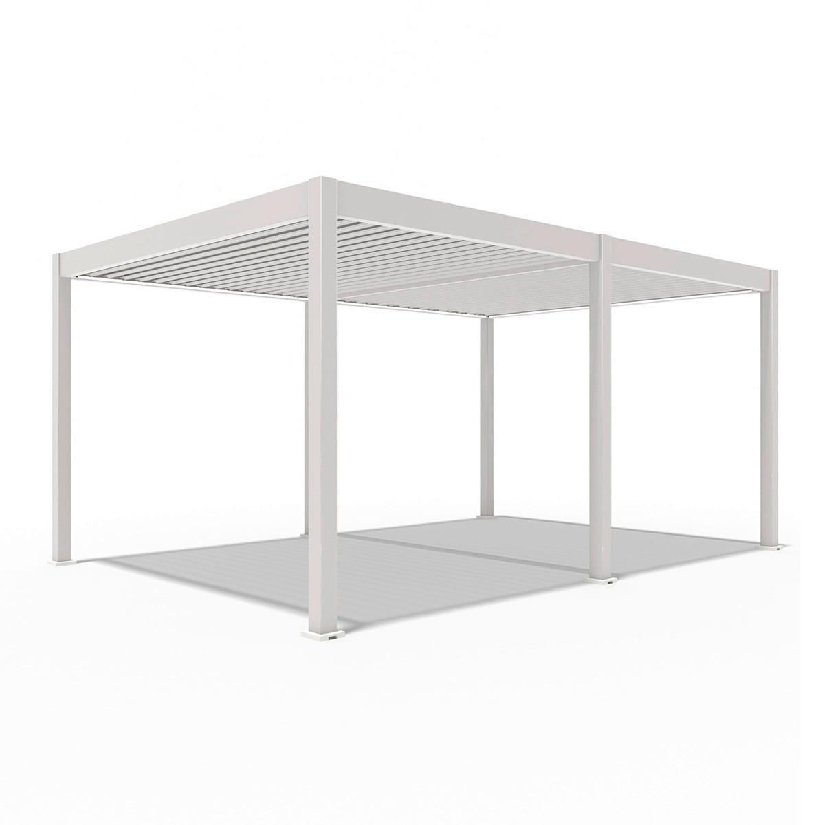 Pergola Deluxe 530x255x360cm Wetterfest, Elektrisch - Weiß, Basics, Metall (530/255/360cm) - Gardenson