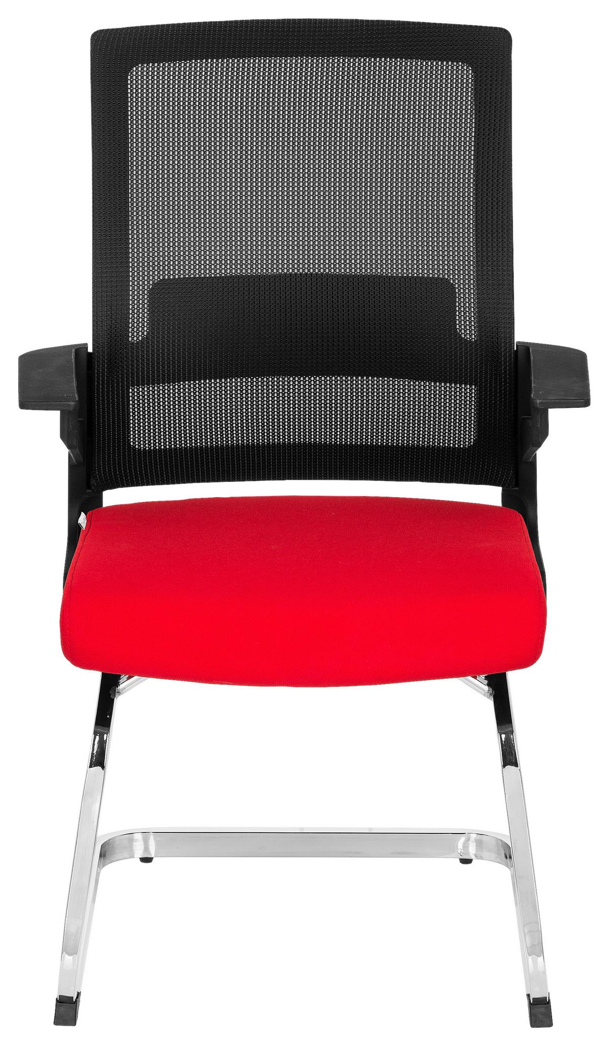 Besucherstuhl Inventor V Rot/Schwarz - Chromfarben/Rot, MODERN, Kunststoff/Textil (59/95/54cm) - MID.YOU