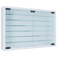 Hängevitrine Mandosa XL B: 60 cm Weiß mit Glastüren - Weiß, MODERN, Glas/Holzwerkstoff (60/40/10cm) - MID.YOU
