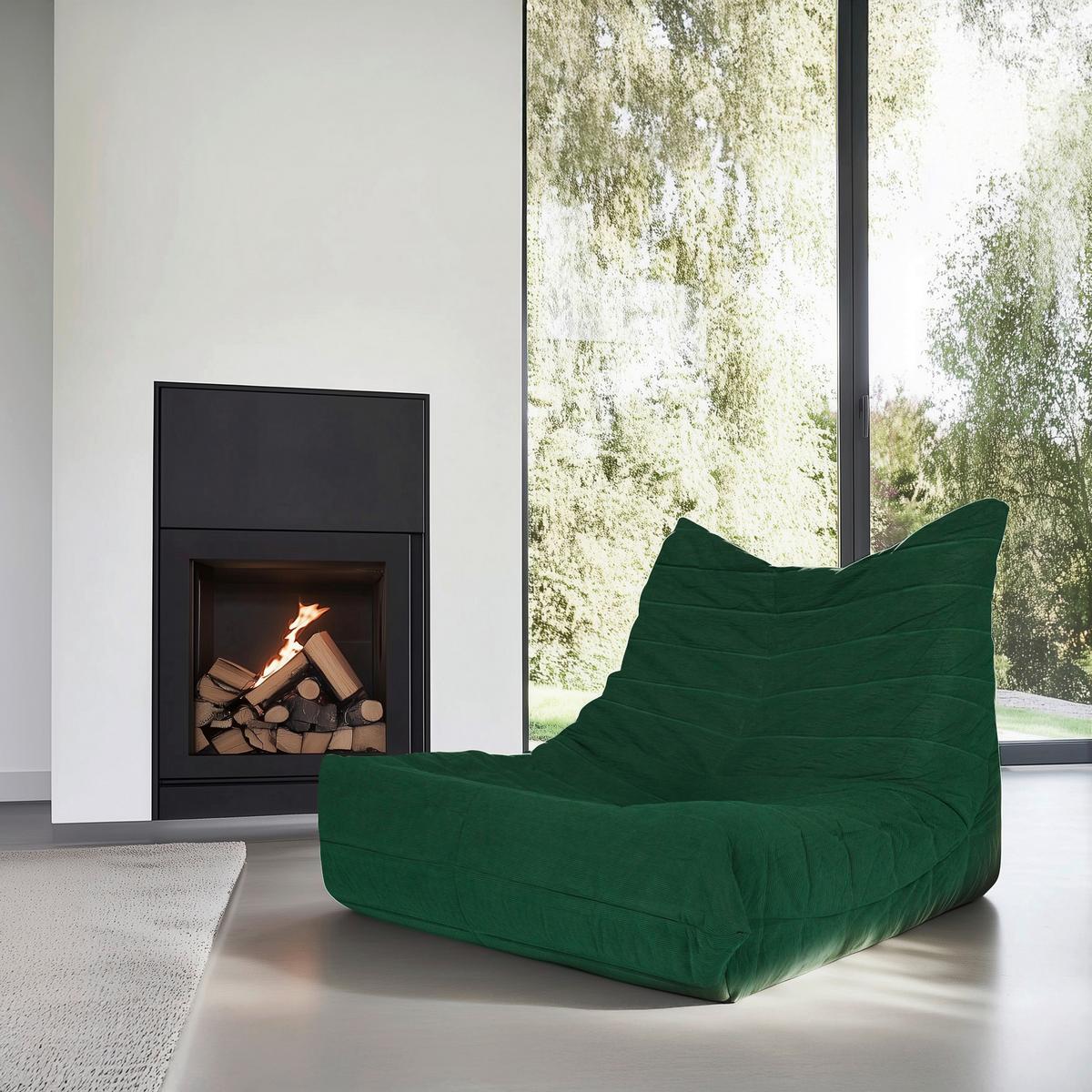 Loungesessel Sitzolo Grün B: 90 Cm - Grün, MODERN, Textil (90/72/100cm) - MID.YOU