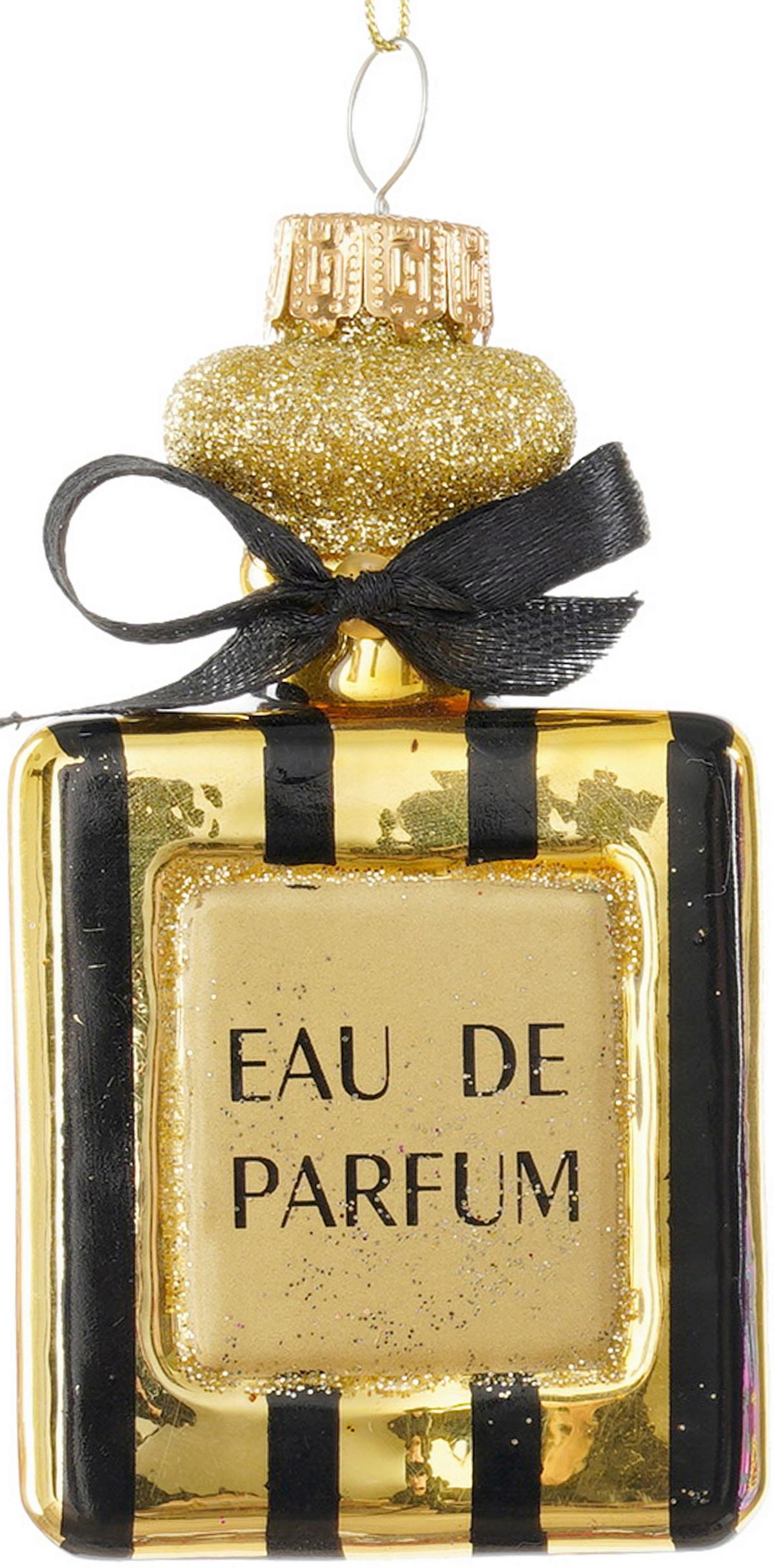 Vánoční ozdoba na stromeček FIGURES - černá/barvy zlata, kov/textil (5/9,5/2cm) - Mömax