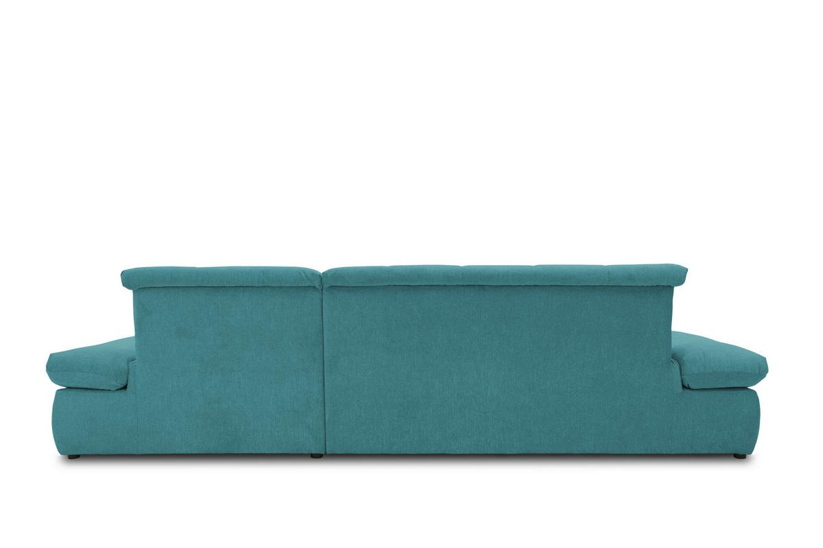 Ecksofa mit Armteilverstellung Moric Petrol Mikrofaser - Chromfarben/Petrol, KONVENTIONELL, Textil (300/172cm) - MID.YOU