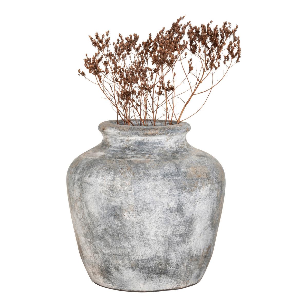 Vase Santo Hellgrau B: 30 cm - Hellgrau, Design, Keramik (30/30/30cm)