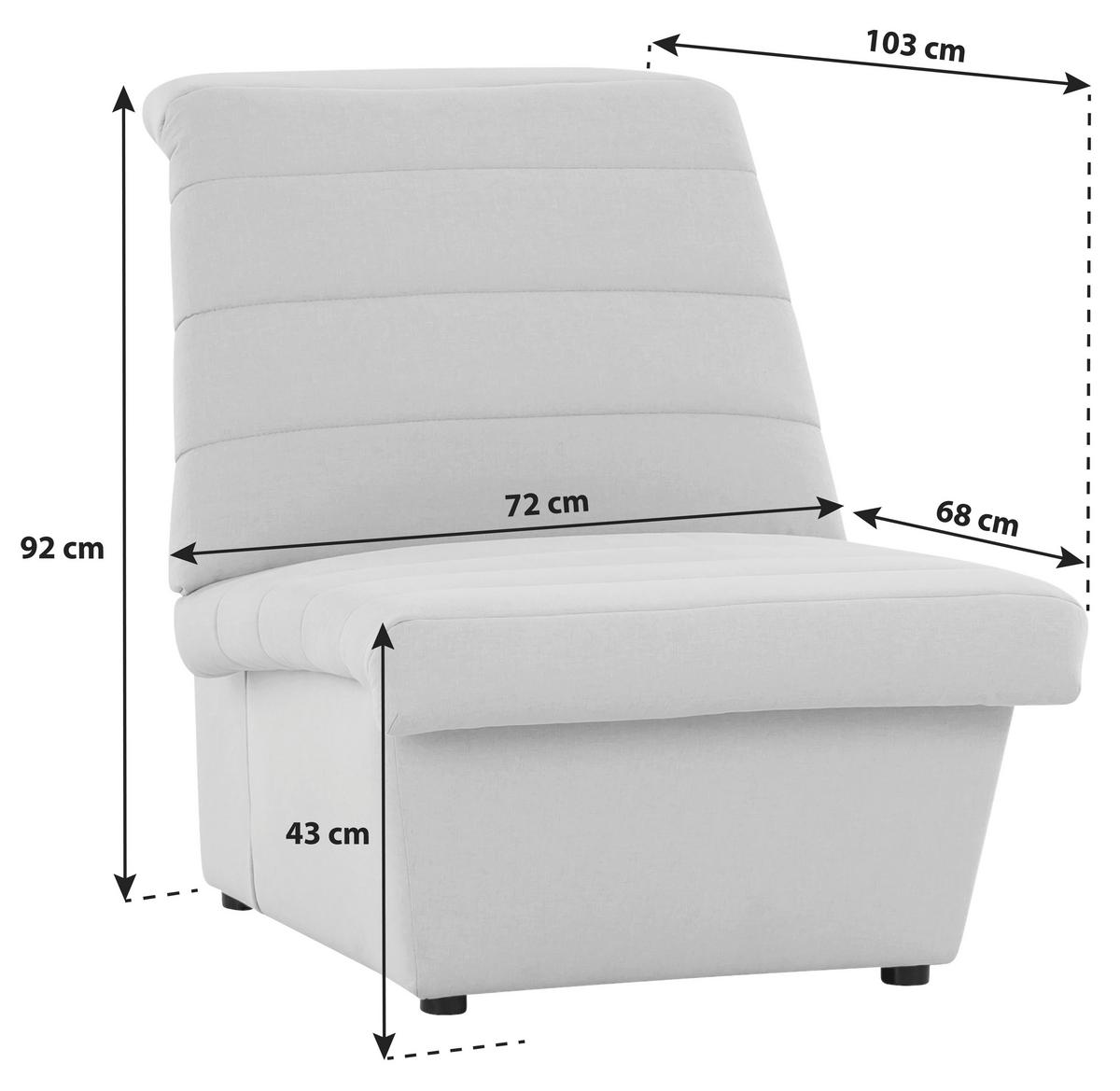 Sessel Looks Viii - Ecru/Schwarz, Design, Textil (72/92/103cm) - LOOKS by W.Joop