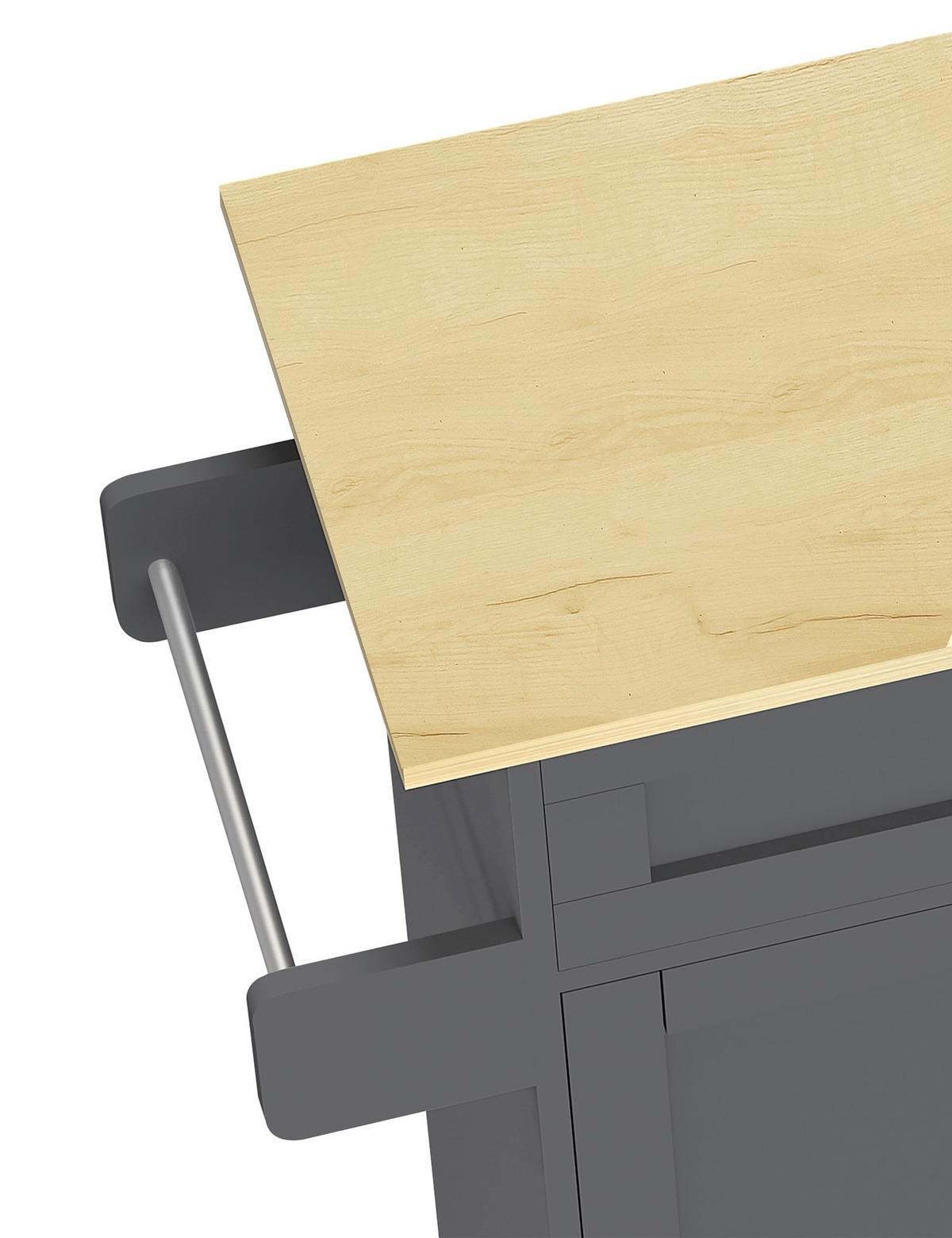 Servierwagen Pastano Anthrazit Eiche Dekor B: 114 Cm - Honigeiche/Anthrazit, Basics, Holzwerkstoff/Kunststoff (114/89/39cm) - MID.YOU