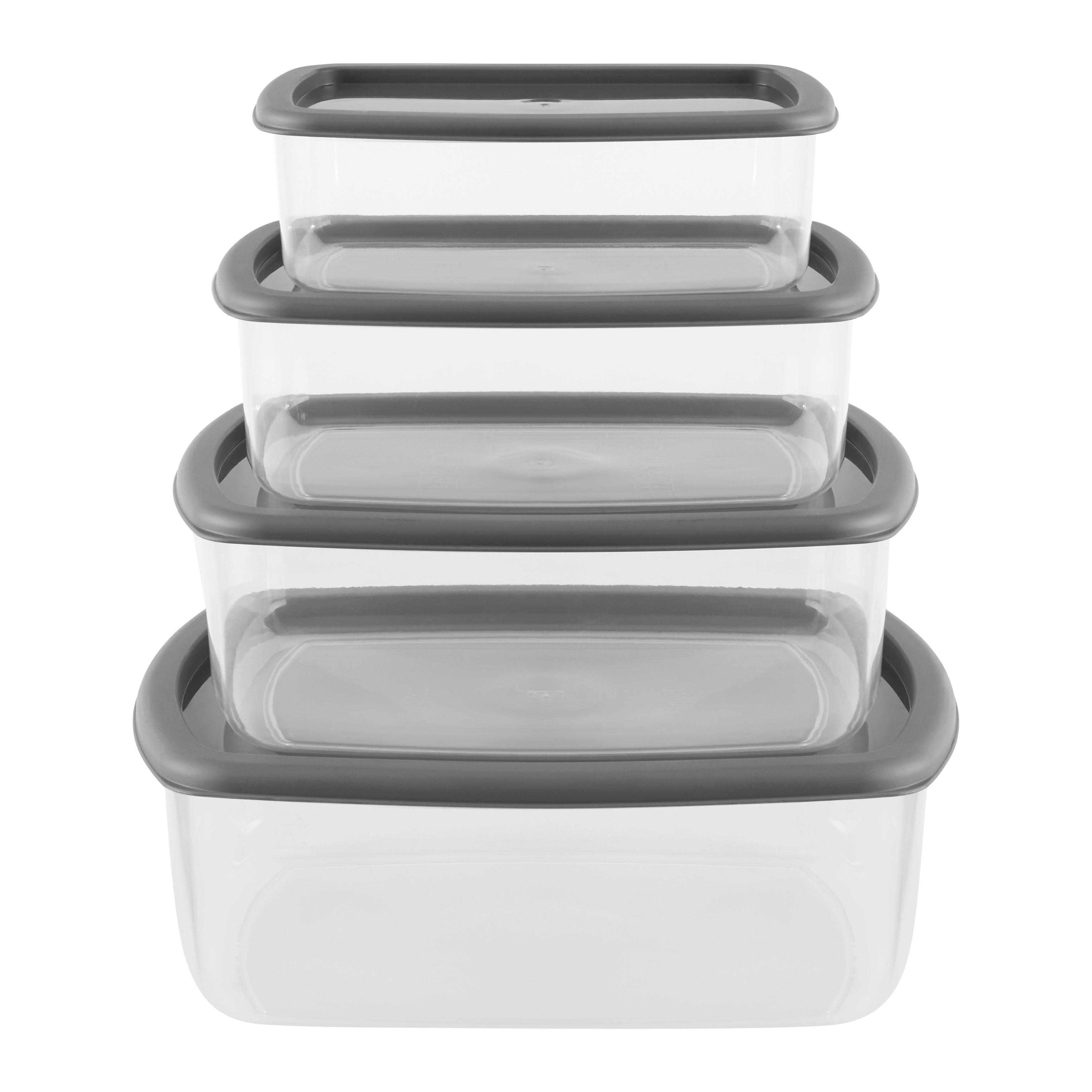 Aufbewahrungsboxen-set Nicole - Grau, KONVENTIONELL, Kunststoff (18/5,5cm) - Ondega