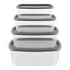 Aufbewahrungsboxen-Set Nicole - Grau, KONVENTIONELL, Kunststoff (18/5,5cm) - Ondega