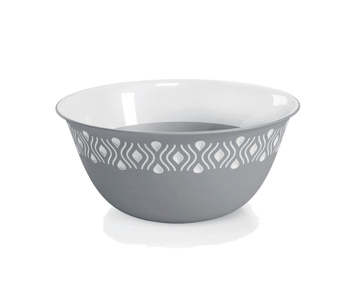 Schüssel Schüssel Groß - Grau - Grau, Basics, Kunststoff (23cm)