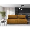 Schlafsofa Flow Gelb B: 202 cm - Gelb/Schwarz, Design, Textil (202/90/99cm) - MID.YOU
