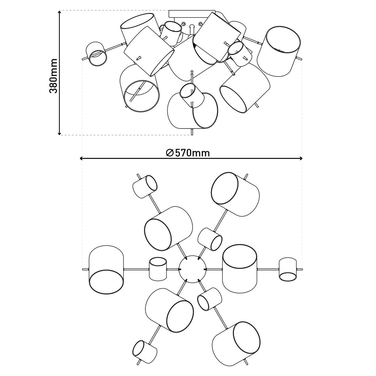Deckenleuchte Exkl. 6xg9, 28w - Chromfarben, LIFESTYLE, Glas/Metall (57/38cm) - Näve