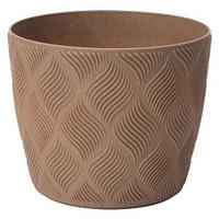 Obal na květináč GROW ECO WOOD 13 - přírodní barvy, Konvenční, plast (12,8/10,7cm) - Mömax