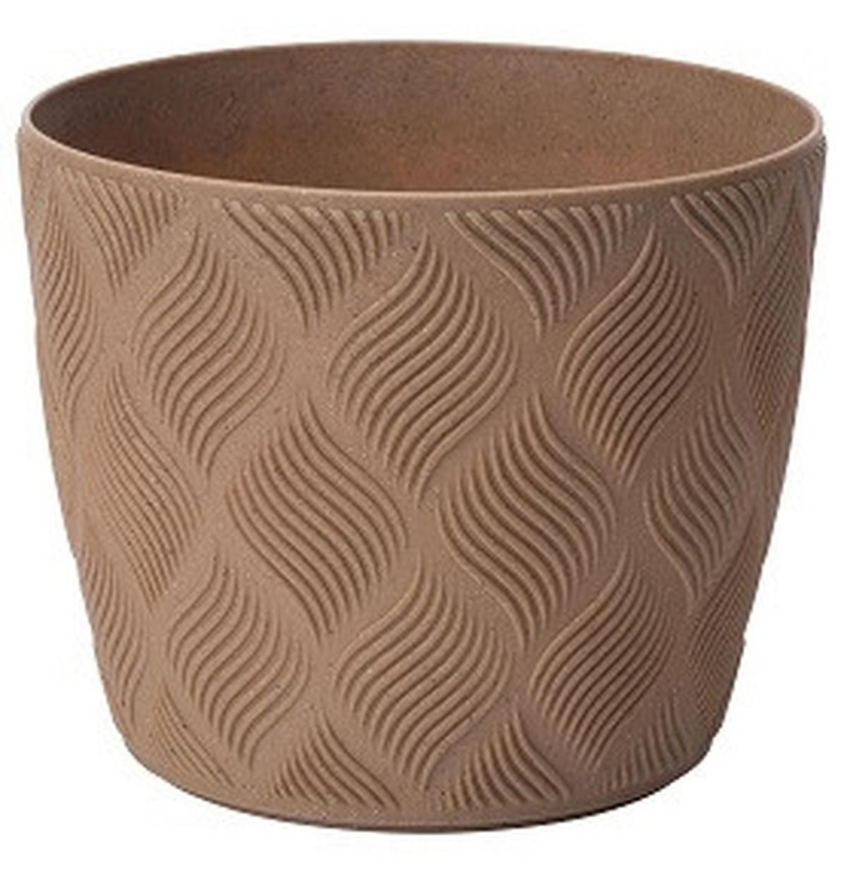 Obal na květináč GROW ECO WOOD 13 - přírodní barvy, Konvenční, plast (12,8/10,7cm) - Mömax