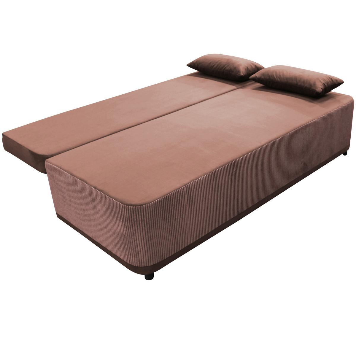 Schlafsofa Stella Koralle B: 197 cm - Koralle/Schwarz, Design, Textil (197/90/83cm) - MID.YOU