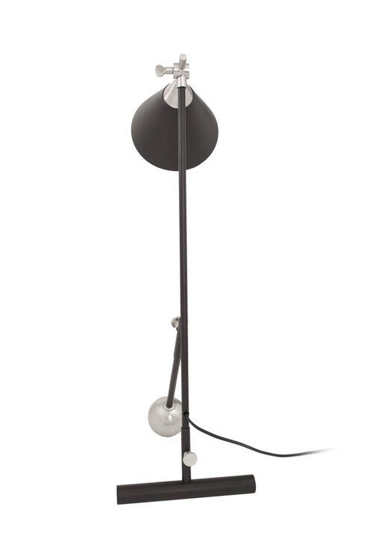 STEHLEUCHTE Schwarz/Gold, E27, 25W - Goldfarben/Schwarz, Design, Kunststoff/Stein (23/76/32cm) - Kayoom