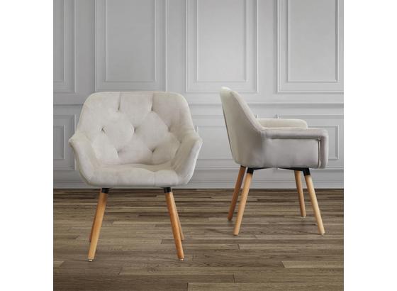 Stolička S Područkami Elsa - farby buku/šampanské, Moderný, kov/drevo (66/81,5/60,5cm) - Modern Living Stolička S Područkami Elsa - farby buku/šampanské, Moderný, kov/drevo (66/81,5/60,5cm) - Modern Living