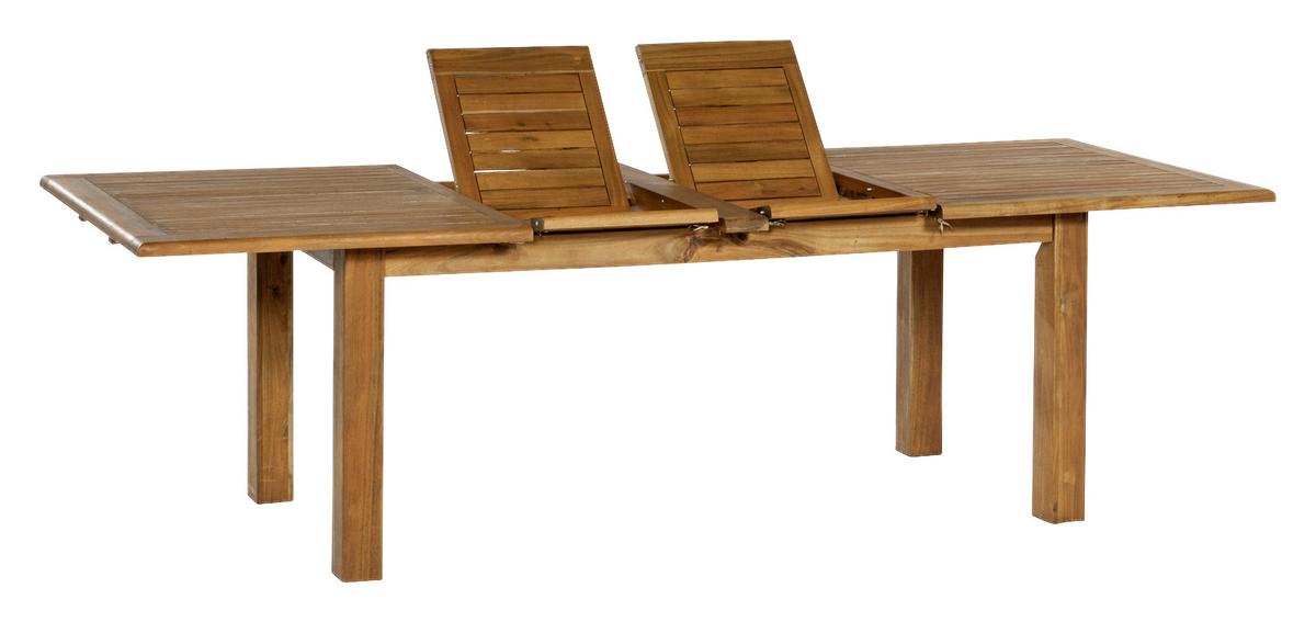 Gartentisch ausziehbar Paraiba Akazienholz L: 180 cm - Akaziefarben, ROMANTIK / LANDHAUS, Holz (180-260/100/75cm) - Gardenson