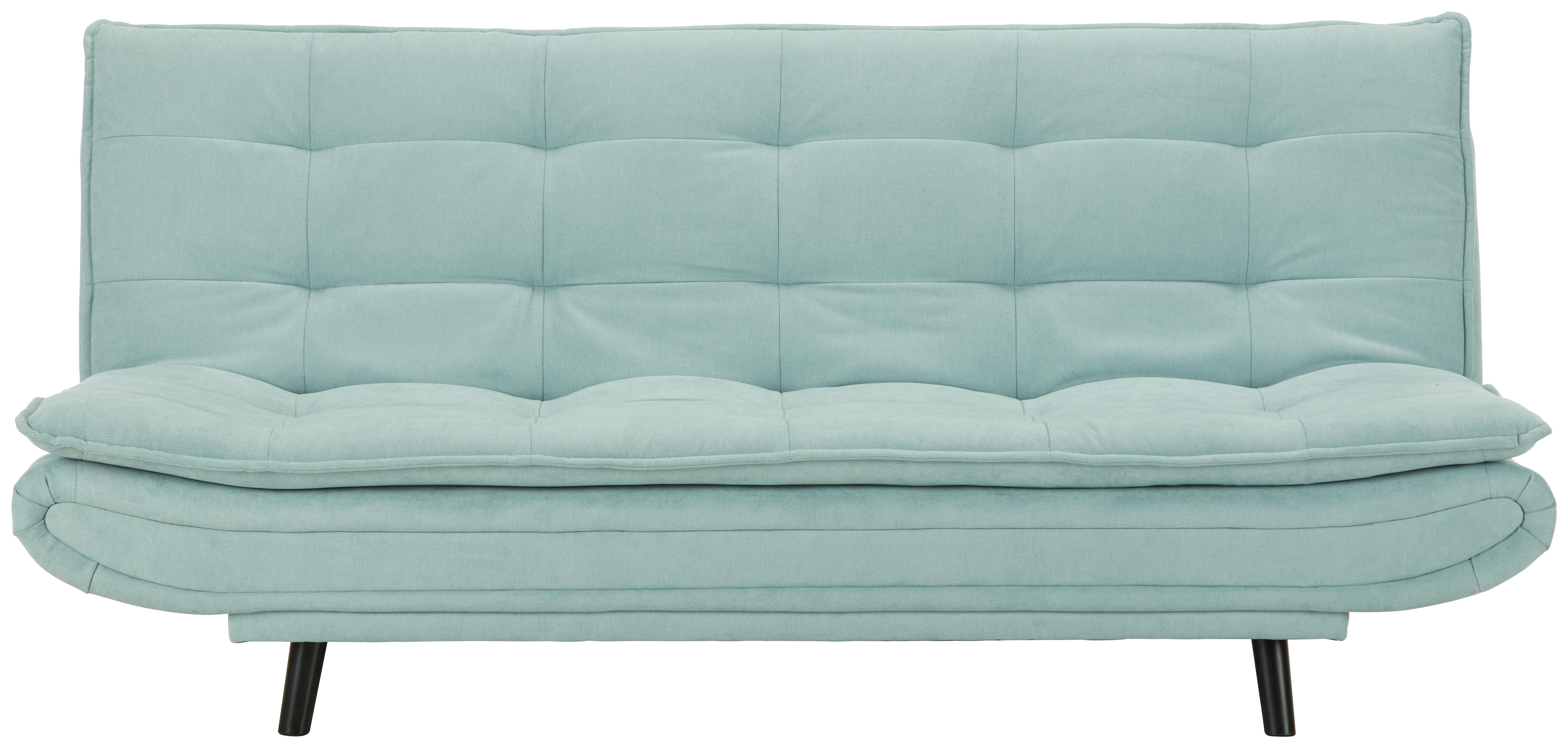 Rozkládací pohovka Alaska zelená - černá/zelená, Moderní, dřevo/textil (194/90/100cm) - Based