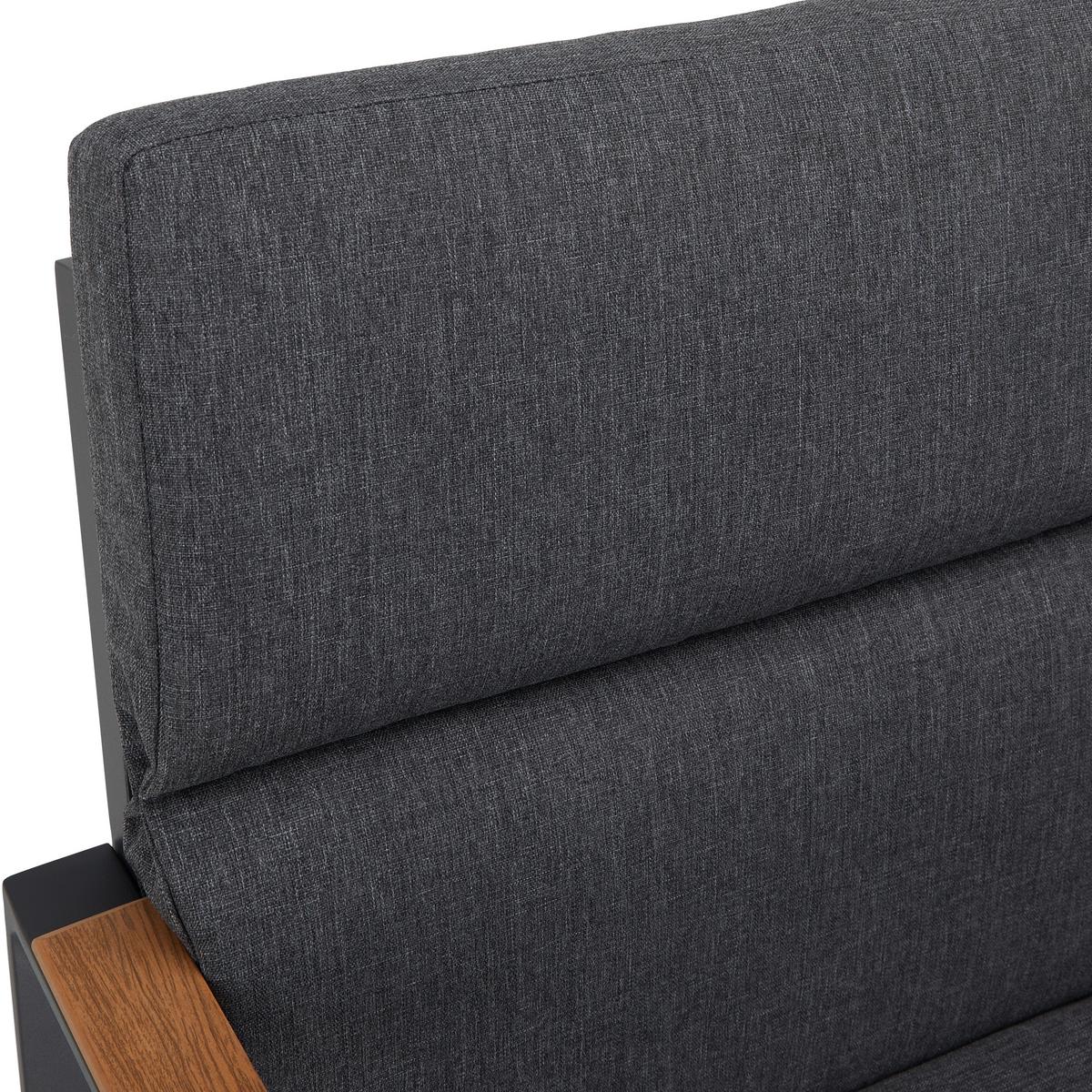 Zahradní sedací souprava ELEONORA - tmavě šedá/přírodní barvy, Moderní, kov/textil (263/84/77cm) - Bessagi Garden