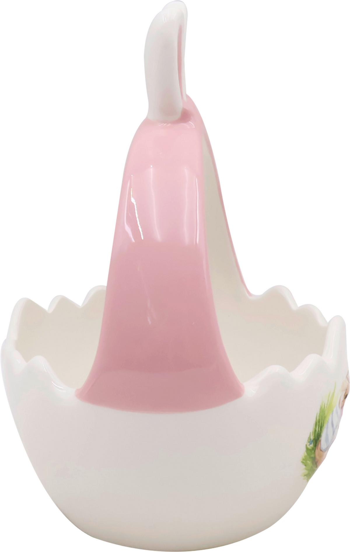 Osterschale Wendy - Pink/Braun, KONVENTIONELL, Keramik (12/17cm) - Luca Bessoni