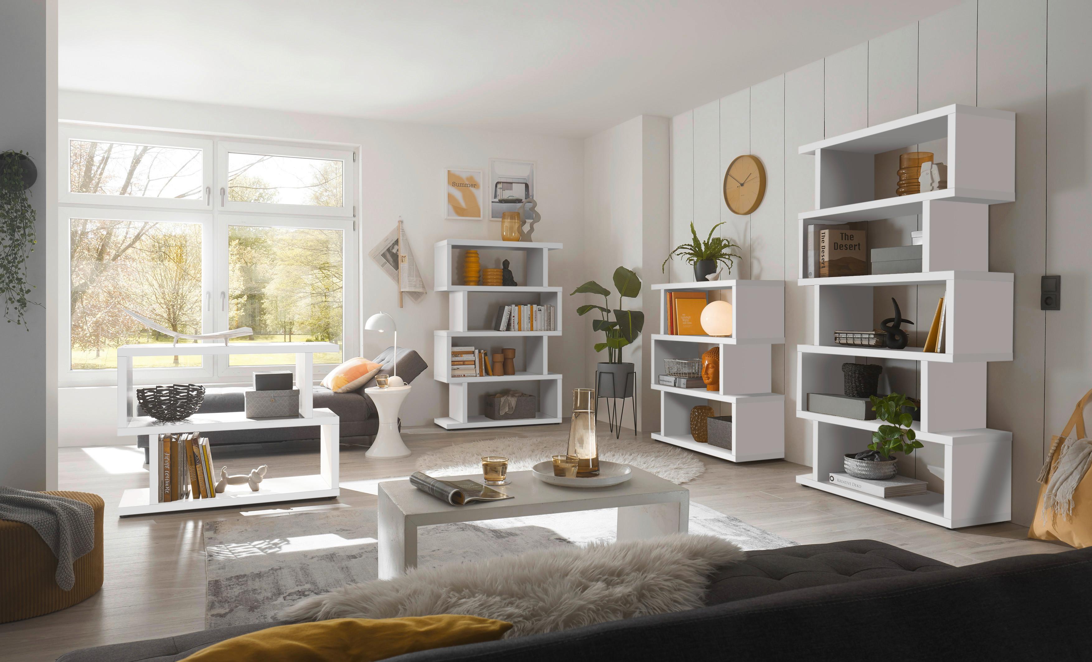 Wandregal Bc 3105 B: 100 Cm Weiß - Schwarz/Weiß, Basics, Holzwerkstoff (100/152/38cm) - Livetastic