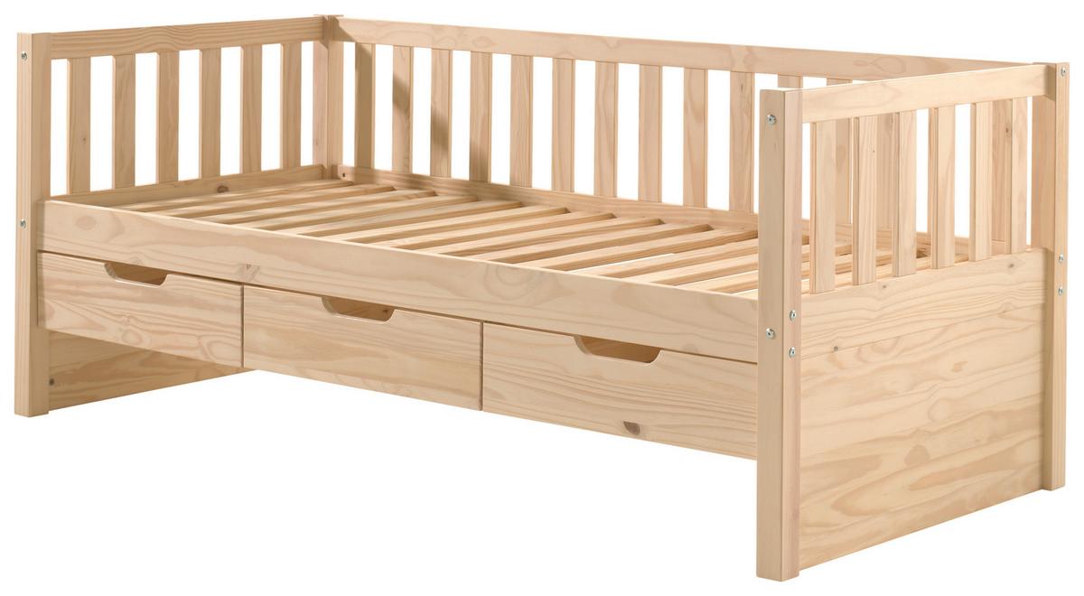 Stauraumbett Fritz Kieferfarben 90x200cm - Kieferfarben, MODERN, Holz/Holzwerkstoff (90/200cm) - MID.YOU