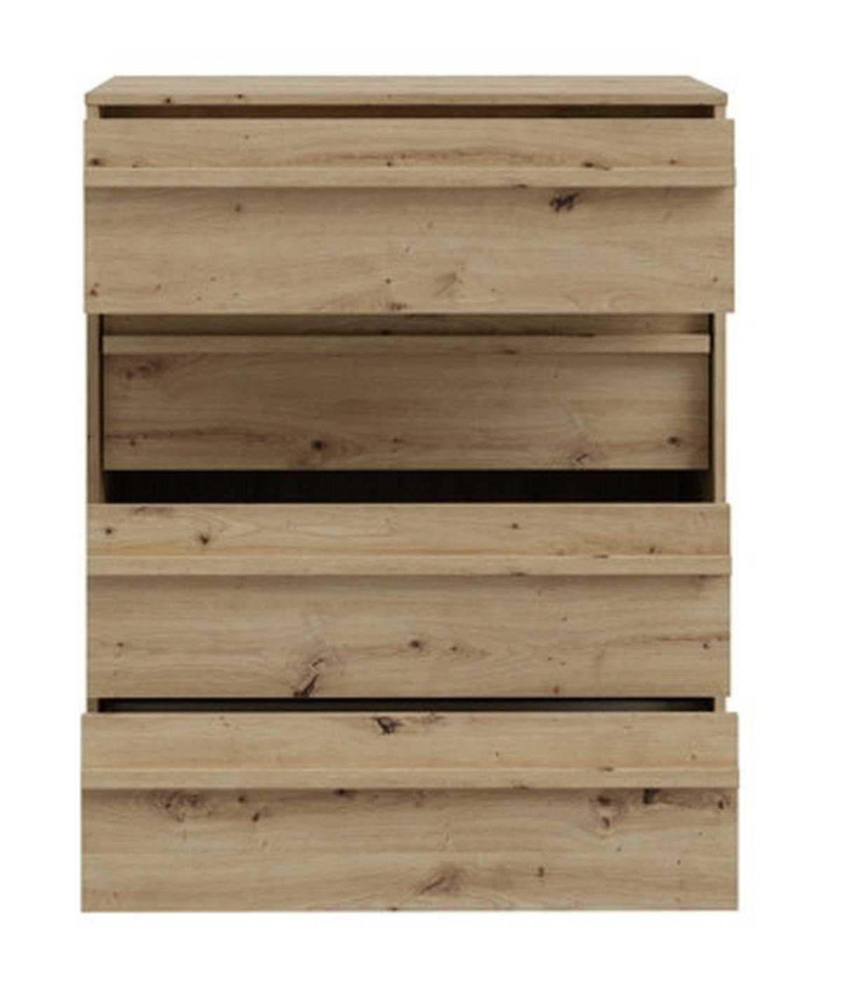 Komoda se 4 zásuvkami, dekor dub Artisan, š: 78,4cm - dub artisan, Moderní, kompozitní dřevo (78,4/94,4/42cm)