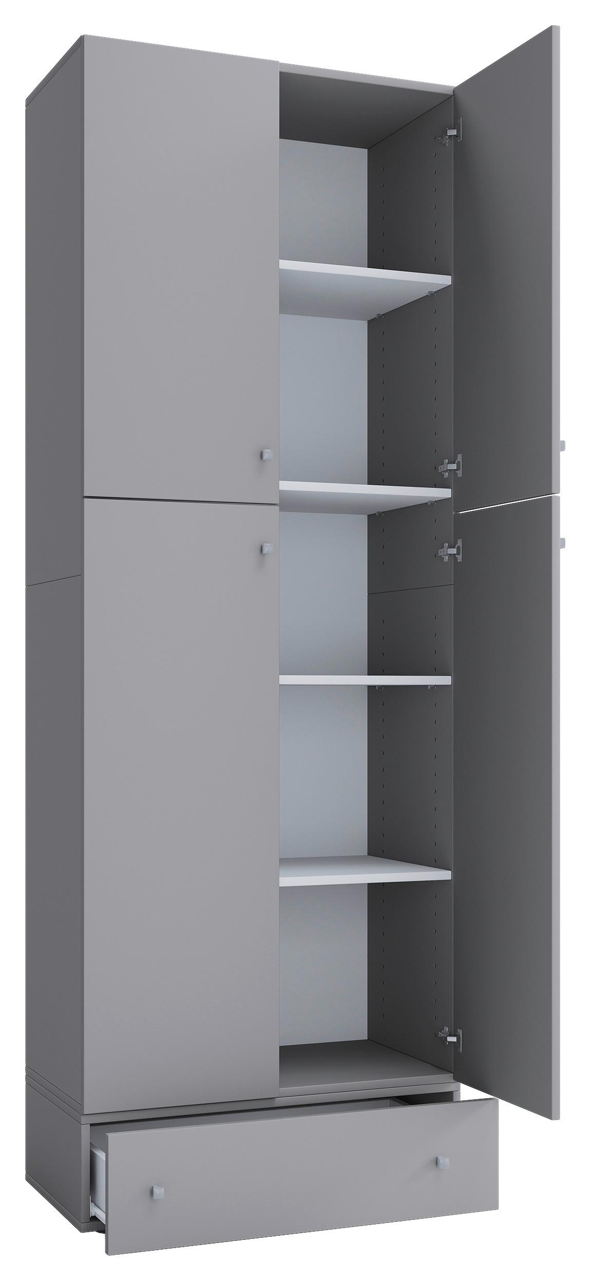 Aktenschrank Lona Holzwerkstoff Grau B: 70 cm - Grau, MODERN, Holzwerkstoff (70/200/39cm) - MID.YOU