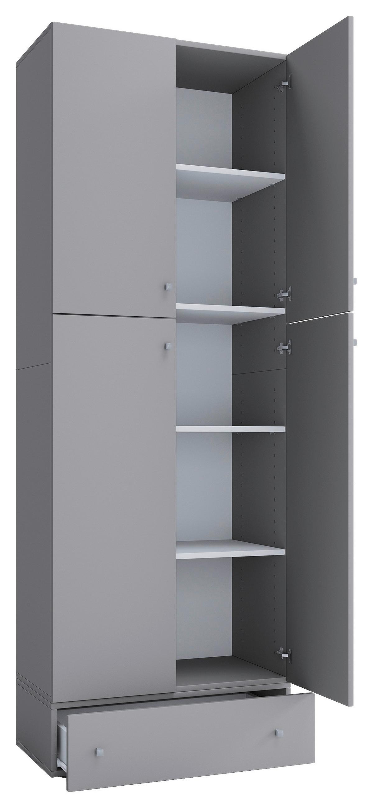 Aktenschrank Lona Holzwerkstoff Grau B: 70 Cm - Grau, MODERN, Holzwerkstoff (70/200/39cm) - MID.YOU