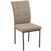 Vierfußstuhl Finn Webstoff Braun, B: 44 cm - Schwarz/Braun, KONVENTIONELL, Textil/Metall (44/96/61cm) - MID.YOU